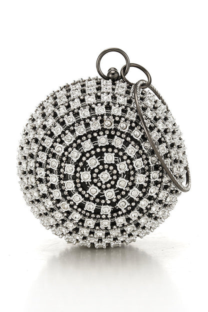 Stylish Sparkle Rhinestones Ball Shaped Sequin Evening Bag