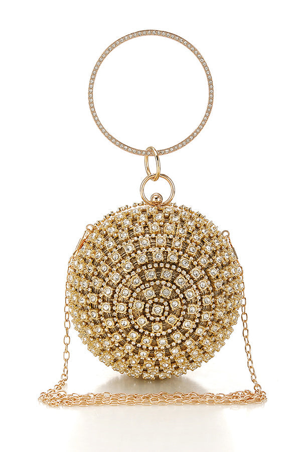 Stylish Sparkle Rhinestones Ball Shaped Sequin Evening Bag