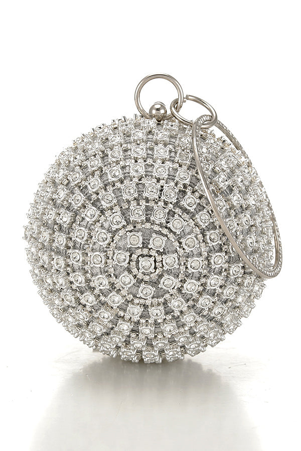 Stylish Sparkle Rhinestones Ball Shaped Sequin Evening Bag