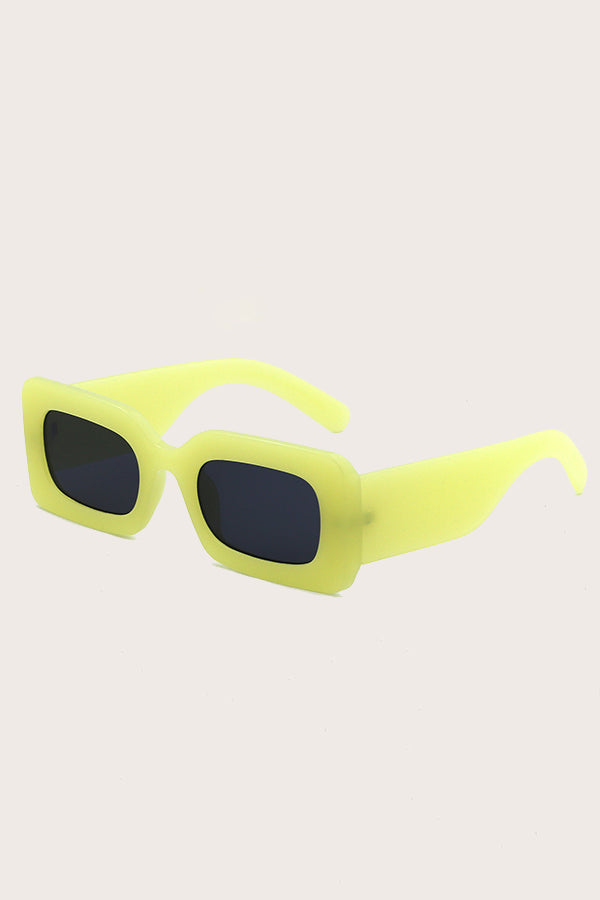 Jelly Color Square Frame Fashion Sunglasses