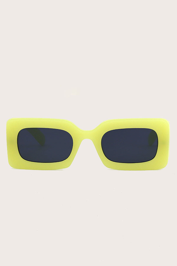 Jelly Color Square Frame Fashion Sunglasses