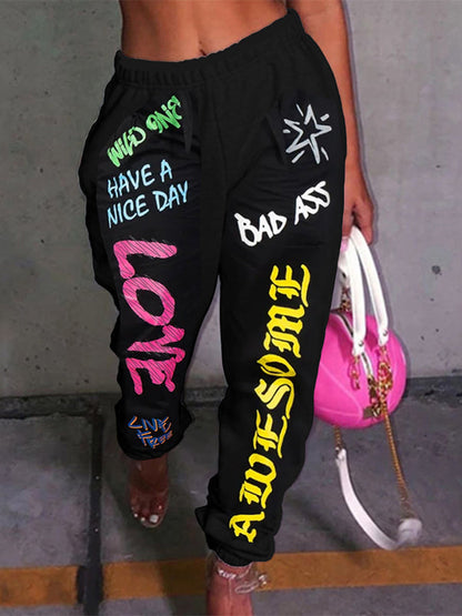 Plus-Size Printed Pants