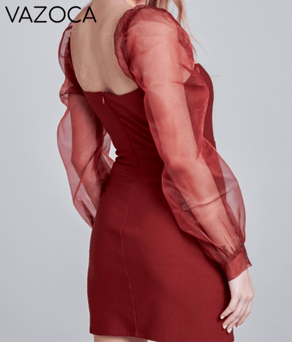 Your Dedication Mini Dress - Wine