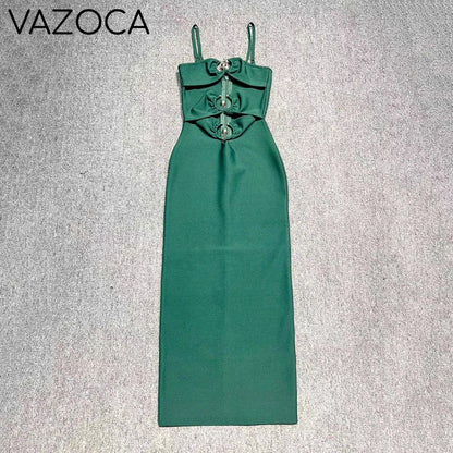 Your Night Bandage Maxi Dress Green
