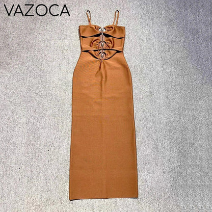 Your Night Bandage Maxi Dress Brown