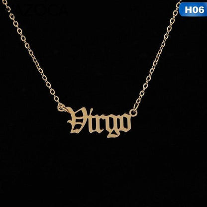 Zodiac Sign Constellations Pendant Necklace