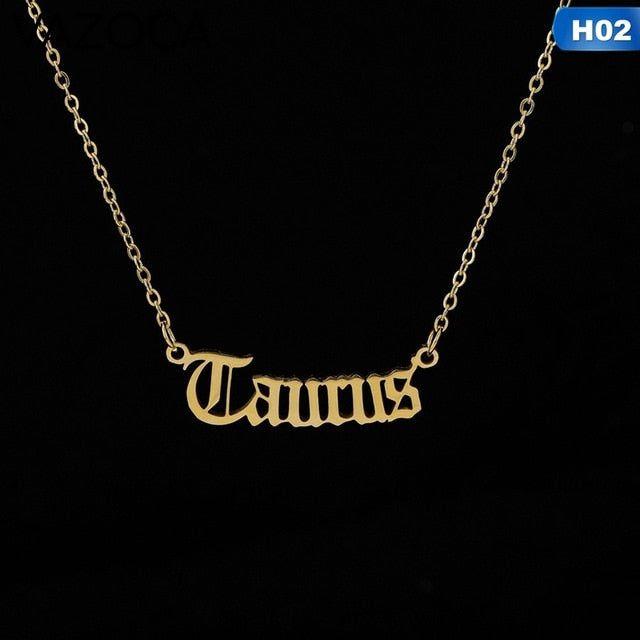 Zodiac Sign Constellations Pendant Necklace