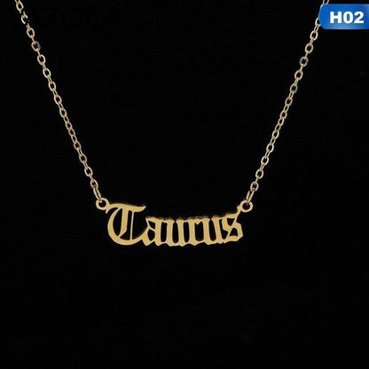 Zodiac Sign Constellations Pendant Necklace