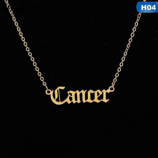 Zodiac Sign Constellations Pendant Necklace