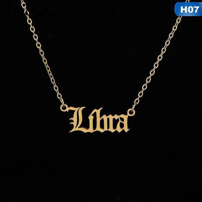 Zodiac Sign Constellations Pendant Necklace