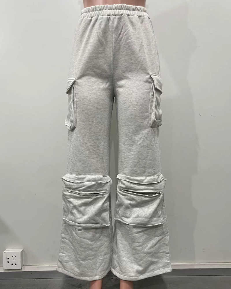 Loose Working Overalls Straight Pants