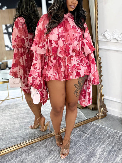 Dream Ruffle Draped Romper