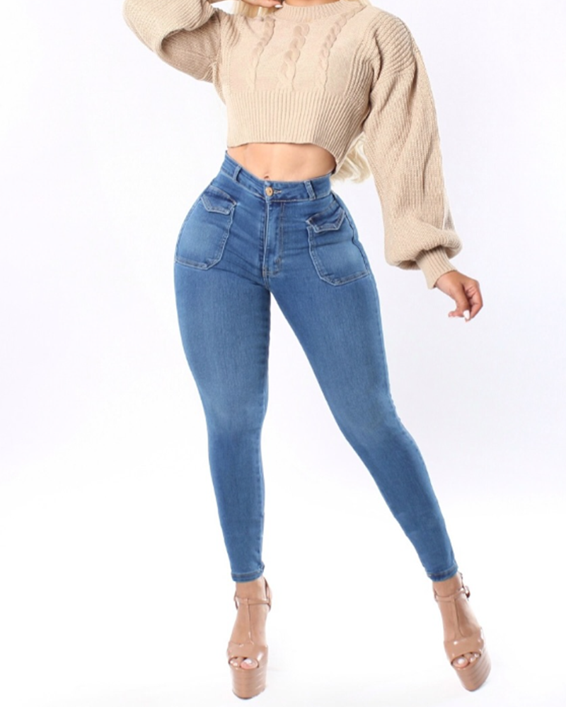 High-Rise Stretch Slim-Fit Jeans (Pre-Sale)