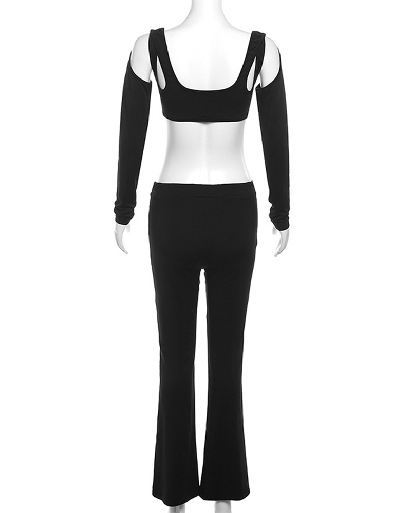 High-Waisted Slim Pants Casual Suit