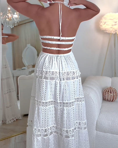 Beautiful Back Halter Neck Cake Dress (Pre-sale)