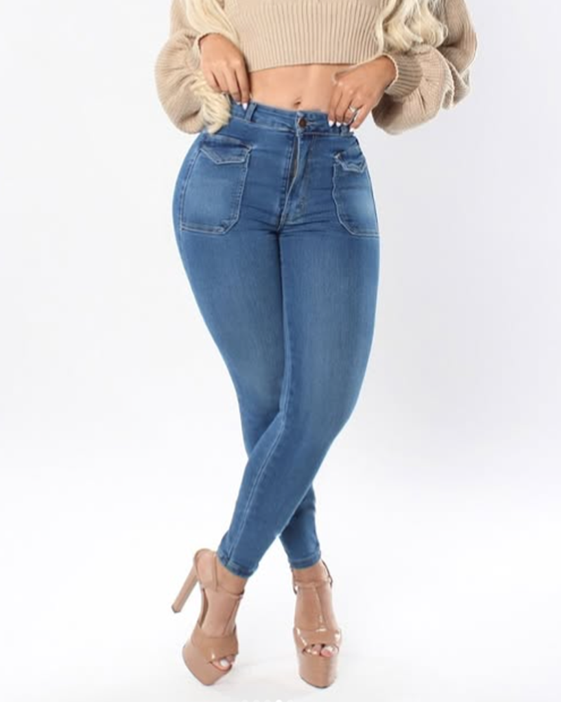 High-Rise Stretch Slim-Fit Jeans (Pre-Sale)