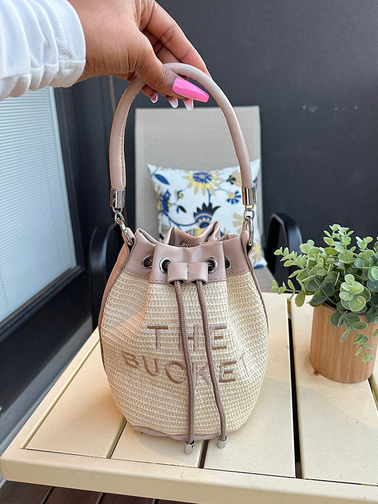 Straw Bucket Bag