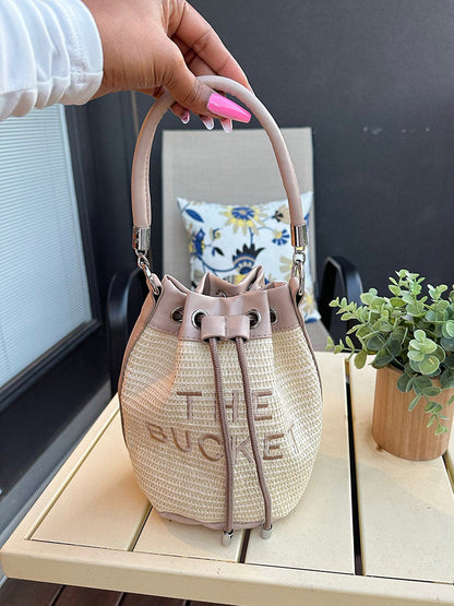 Straw Bucket Bag