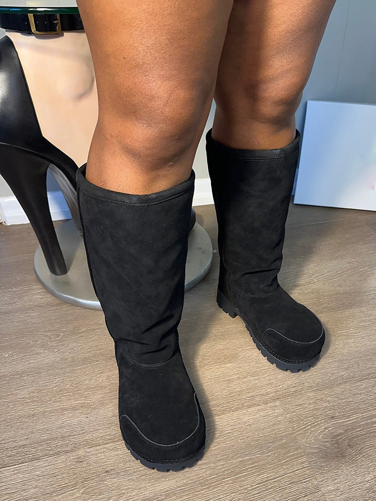 Suede Big Toe Snow Boots