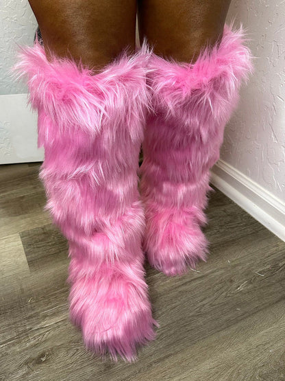 Fluffy Statement Faux Fur Boots