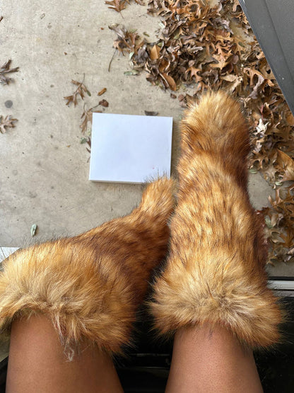 Fluffy Statement Faux Fur Boots