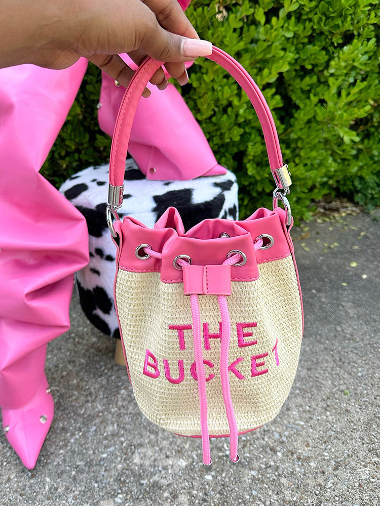 Straw Bucket Bag