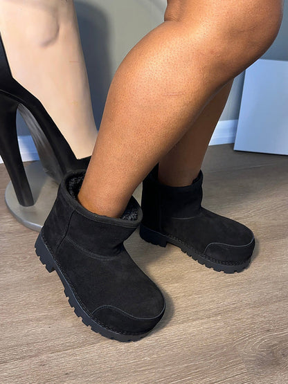 Suede Big Toe Snow Boots