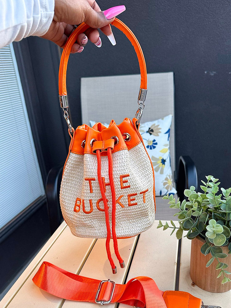 Straw Bucket Bag