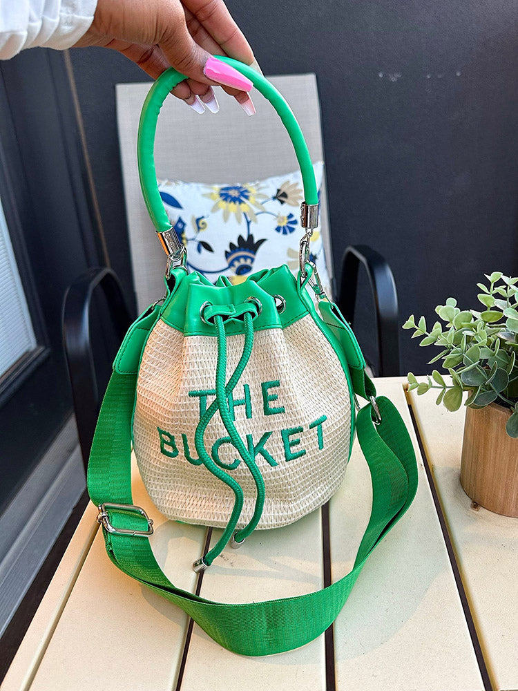 Straw Bucket Bag