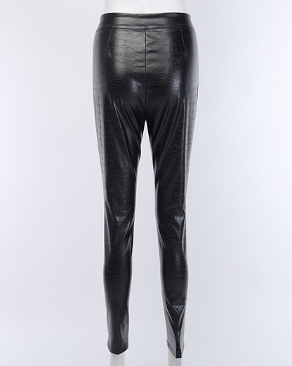 Autumn Winter Slim PU Leather Pants