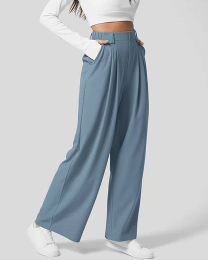 Waffle Wide Leg Casual Suit Pants（Pre-sale）