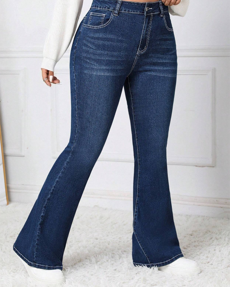 High-Waisted Slim Jeans