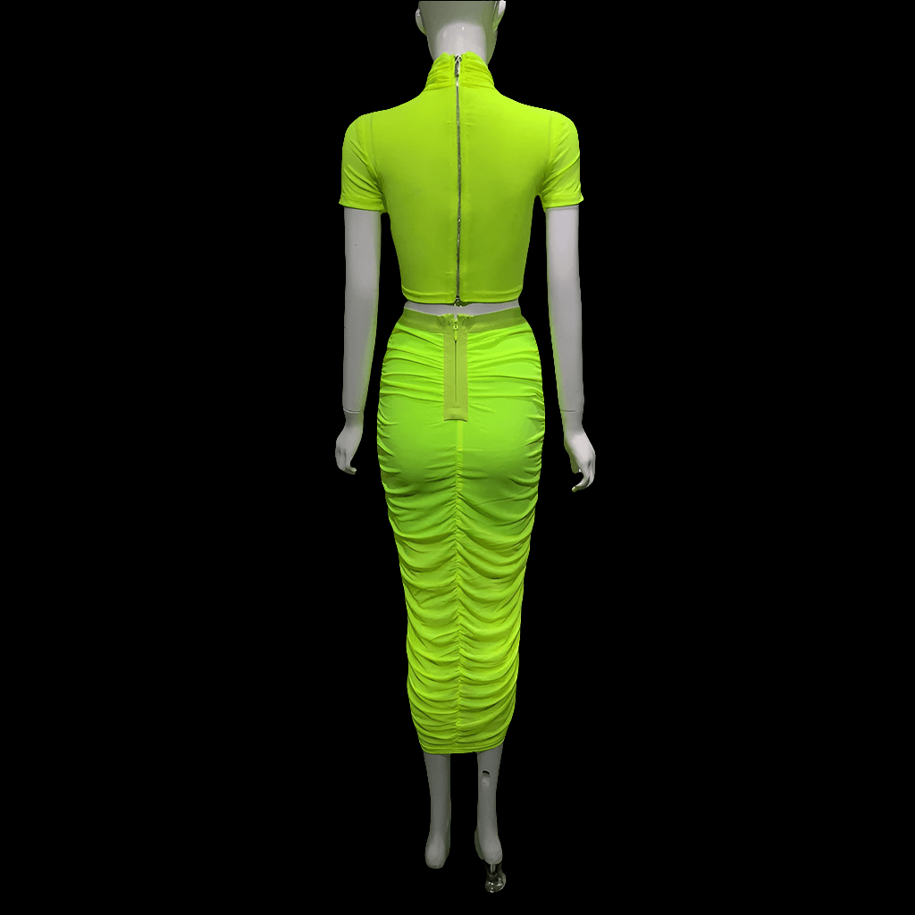Symone Pleated Bandage Skirt Set