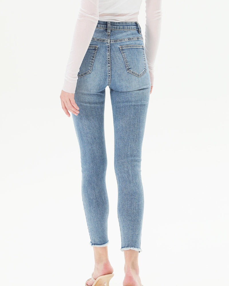 Loose Diamond Rhinestone Skinny Jeans (Pre-sale)