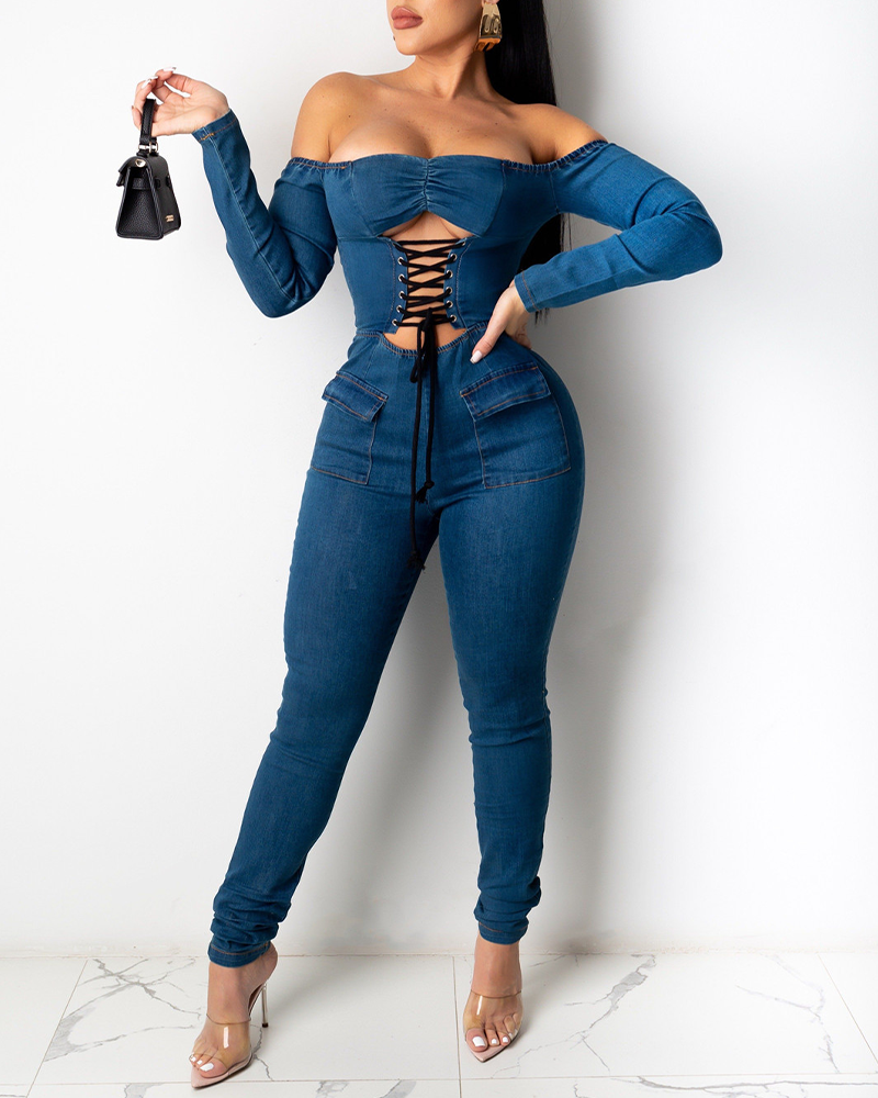 Knyt sexy denim jumpsuits