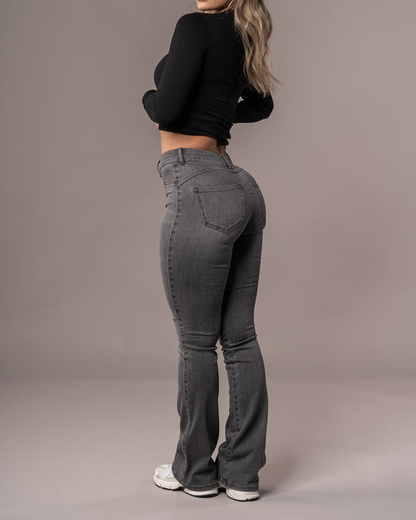 High Waist Butt Lift Skinny Jeans Grey