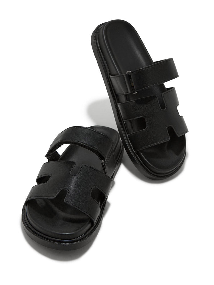Velcro Strap Flat Sandals