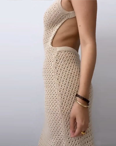 Backless Knitted Breathable Bodycon Dress (Pre-sale)