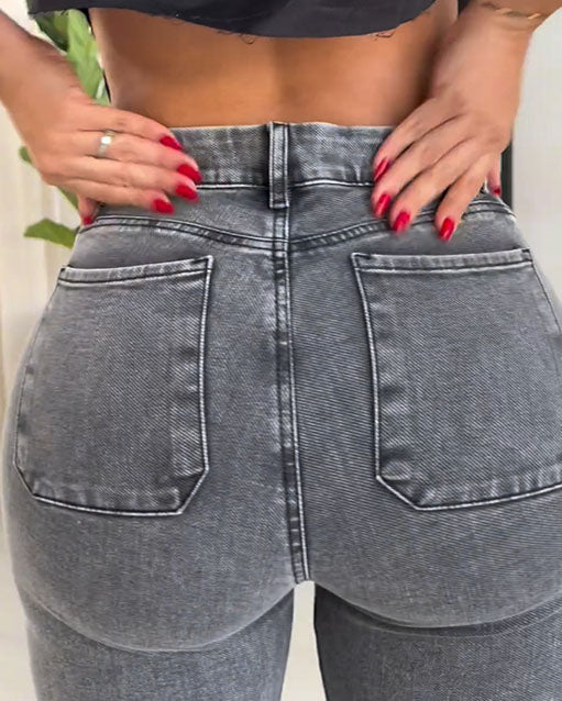 High-Waisted Stretch Jeans (Pre-sale)