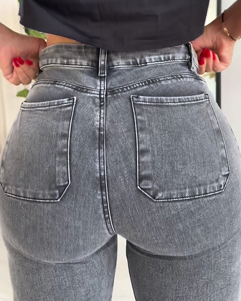 High Waisted Stretch Jeans