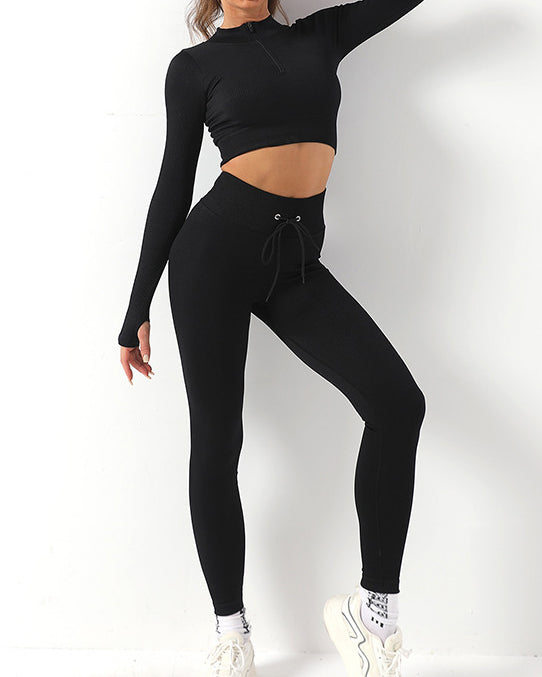 Seamless Threaded Long-Sleeve Quick-Drying Tracksuit