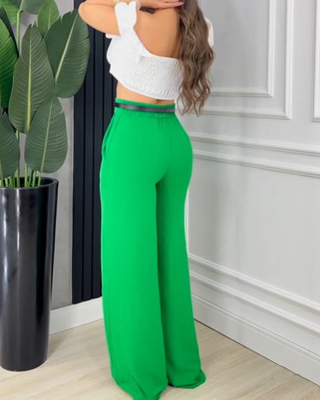 Casual Wide Leg Dress Pants (Pre-sale)