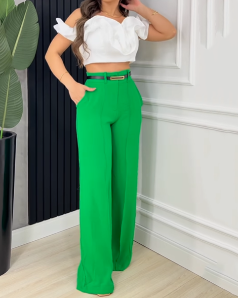 Casual Wide Leg Dress Pants (Pre-sale)