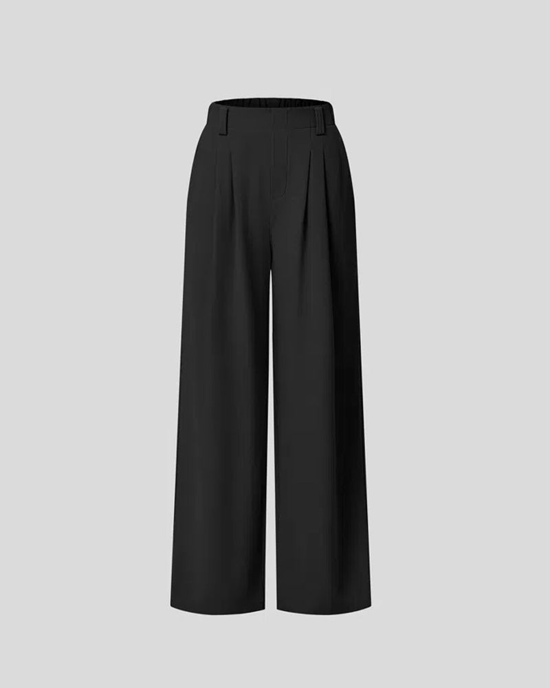 Waffle Wide Leg Casual Suit Pants（Pre-sale）