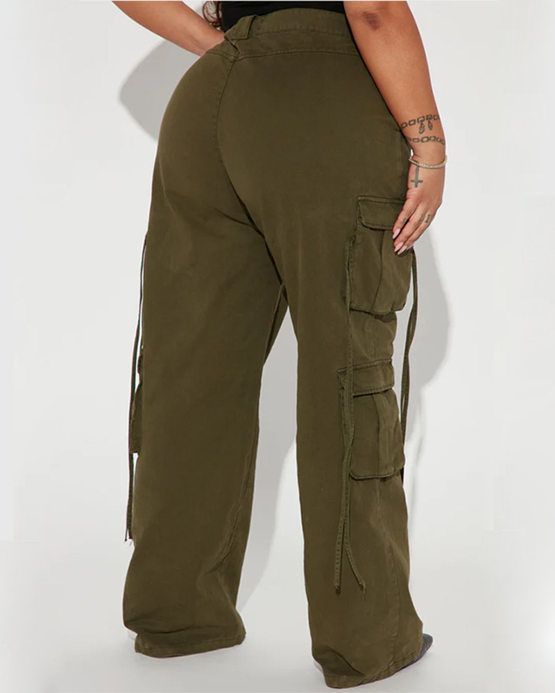 Casual Multi-Pocket Loose Pants