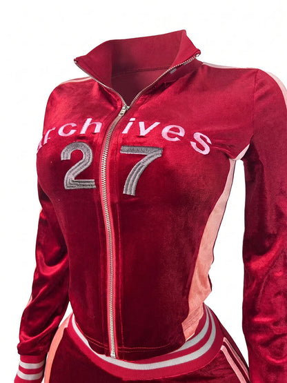 Archives 27 Velour Tracksuit Set