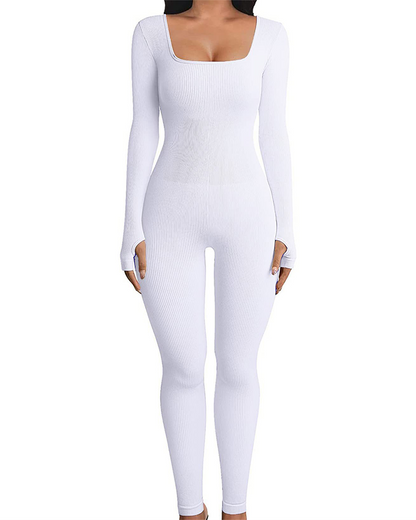 Multifunctional Comfort Stretch Stretch Stretch Jumpsuit White