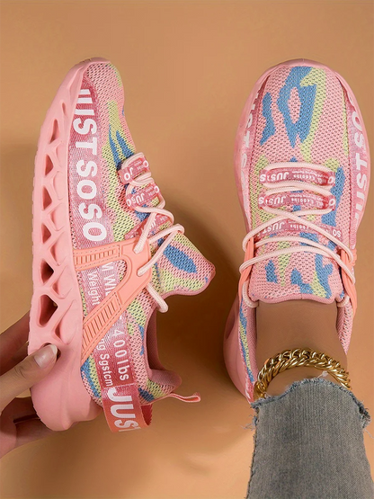 Letter Knit Sneakers