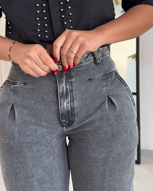 High-Waisted Stretch Jeans (Pre-sale)