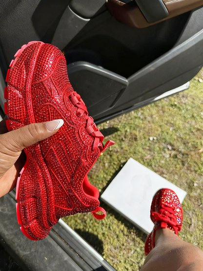 Rhinestone Glitter Sneakers